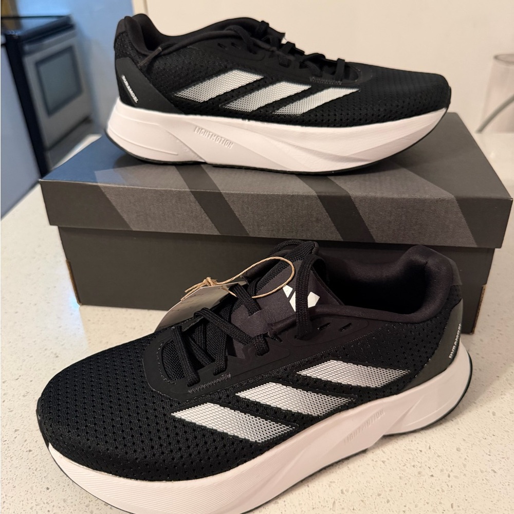 Adidas Kids Black and White Running Sneakers
